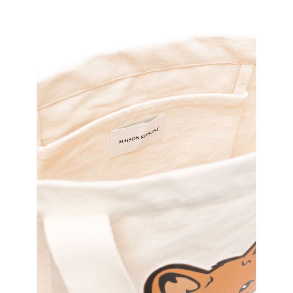 Maison Kitsune Women's Fox Head-Print Cotton Tote - Picture 2 of 4